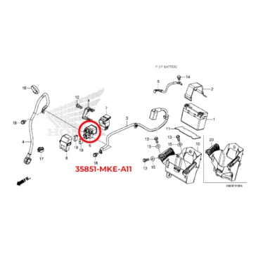 35851-MKE-A11 honda original startrelæ