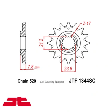 jtf fortandhjul self cleaning lightweight 13t crf250r 1344