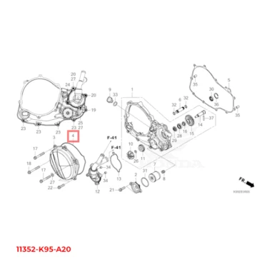 honda pakning, koblingsafskærmning 11352-K95-A20 11352K95A20