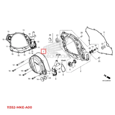 honda pakning, koblingsafskærmning 11352-MKE-A00