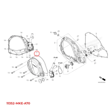 honda pakning, koblingsafskærmning 11352-MKE-A70 11352MKEA70