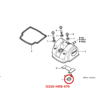 honda pakning, ring, dæksel topstykke 12226-MEB-670