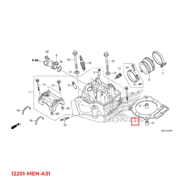 12251-MEN-A31-1 honda pakning, topstykke