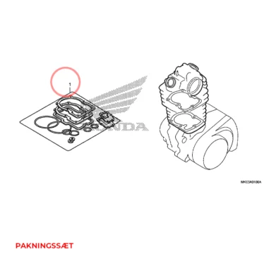 12391-MKE-A00 honda pakning, ventilkammerafskærmning original reservedel