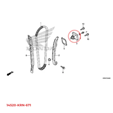 honda løftearmenhed, strammer 14520-KRN-671 14520KRN671