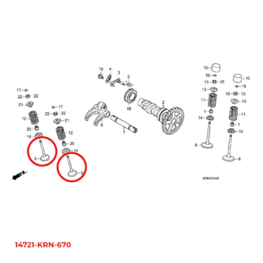 14721-KRN-670 honda ventil eks.