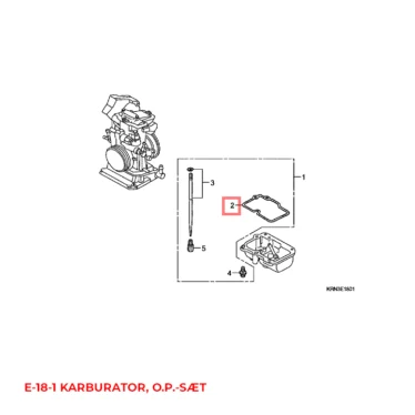 honda pakning, flydekammer 16163-MEB-671 E-18-1 KARBURATOR, O.P.-SÆT