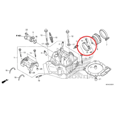 honda bånd a, isolator topstykke inkl. skrue