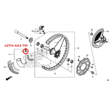 honda ventilhætte hjul 42714-KA3-710-1