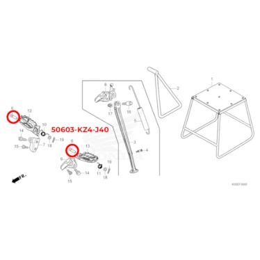 honda tap, trin, samling 50603-KZ4-J40