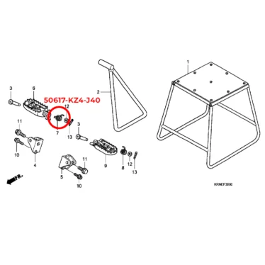 honda fjeder, h. trin retur 50617-KZ4-J40 50617KZ4J40