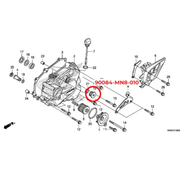 honda hætte, 14mm, sidedæksel 90084-MN8-010