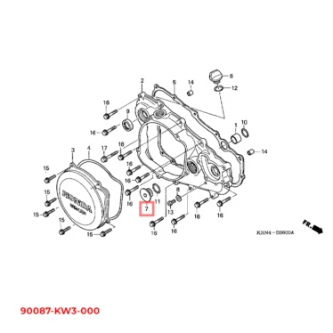 90087-KW3-000 honda hætte, 30mm 90087KW3000