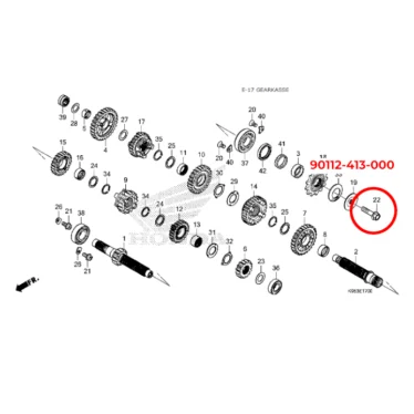 honda bolt, ubs, 8x33 gearkasse 90112413000 90112-413-000