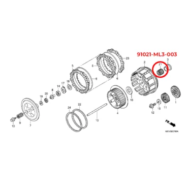 honda leje, nål, kobling, 28x32x27.2 (thompson) 91021-ML3-003 91021ML3003