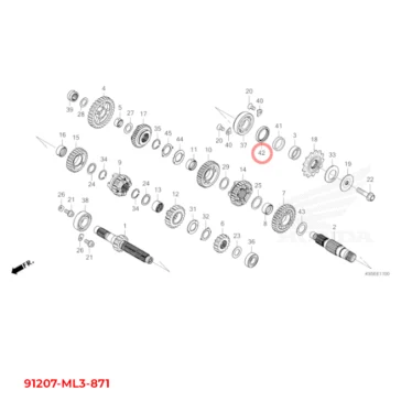 honda olietætning, 31x40x7 (arai) 91207-ML3-871 91207ML3871