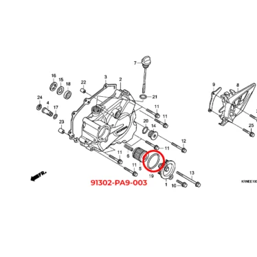 honda o ring 39.8x2.2 (arai) 91302PA9003 91302-PA9-003