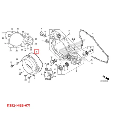 honda pakning, koblingsafskærmning 11352-MEB-671