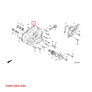 11395-MEN-A50 honda pakning 11395MENA50