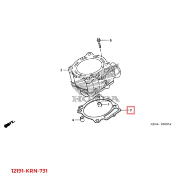 honda pakning, cylinder 12191-KRN-731 12191KRN731