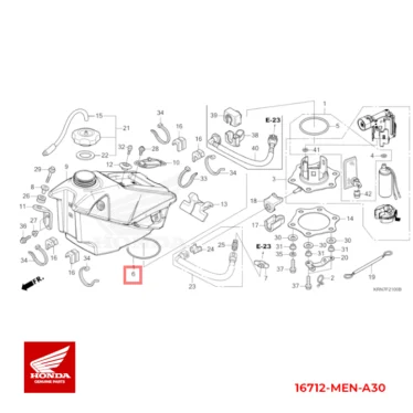 honda o ring, 2.4x88.4 16712-MEN-A30 16712MENA30