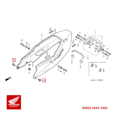 honda skrue, kar, 6x16 90112-MAT-000