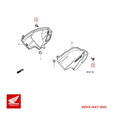 90113-MAT-000 honda skrue, kar, 6x14