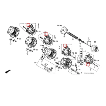 honda cb cbr karburator svømmehus pakninger