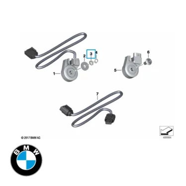 bmw låseclips for støttefodskontakt original reservedel 46537708016