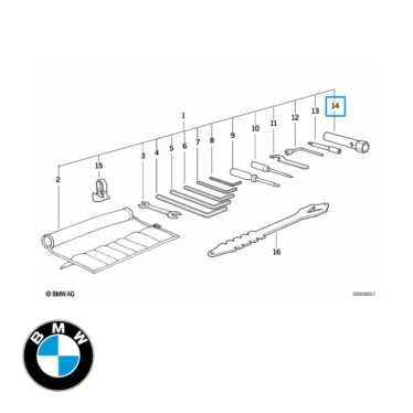 bmw tændrørsnøgle original reservedel 71112316193