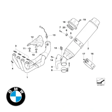 bmw låsemøtrik udstødning m7 original reservedel 18217676551