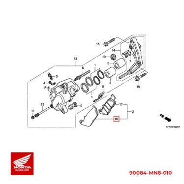 honda bremseklods vtr2509 45105-MW3-672 45105MW3672