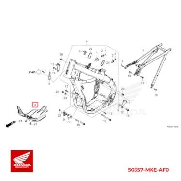 honda motorafskærmning 50357-MKE-AF0 CRF250 CRF450 50357MKEAF0