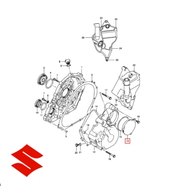 suzuki gear cover startermotor original reservedel GSXR600_GSXR750