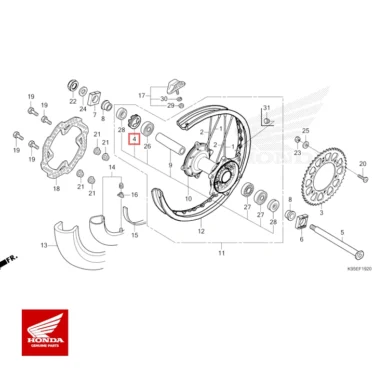 honda original holder, baghjul hjulleje 41231-KZ4-J20 41231KZ4J20