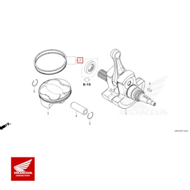 honda original stempelringe sæt crf450r motocross reservedele 13011-MKE-A70 13011MKEA70