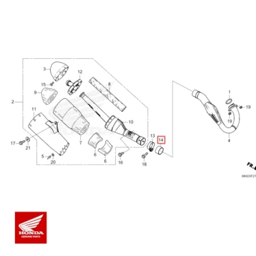 18391-ML0-003 honda original pakning lyddæmper 18391ML0003