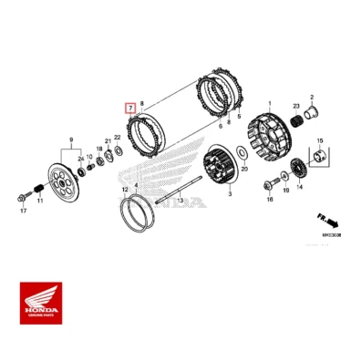 honda original koblingsplade /skive front crf450 honda 22201-MEN-A10 22201MENA10