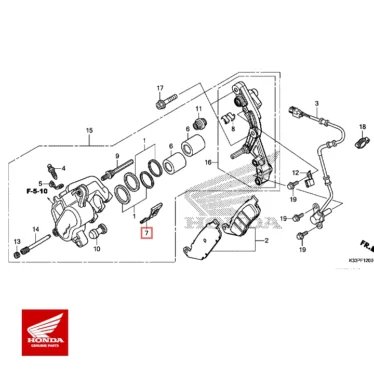 honda original fjeder, underlag (nissin) honda_45108-ML7-922