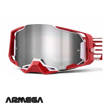 ARMEGA Crossbriller Oversized Deep Red Mirror Silver Flash Lens