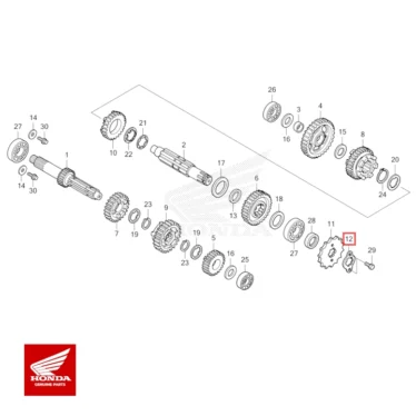 HONDA Original Plade Gearkasse, Fastgøring CRF110F 23802-KVR-C00