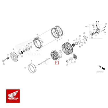 HONDA Original Centernav Kobling (Inner hub) CRF450