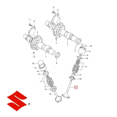 suzuki indsugningsventil original reservedel 12911-01D00 1291101D00/ JJM 7471617