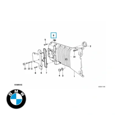 BMW Gummi ledningsgennemføring K75 100 1100 1200 Original Reservedel 61131459072