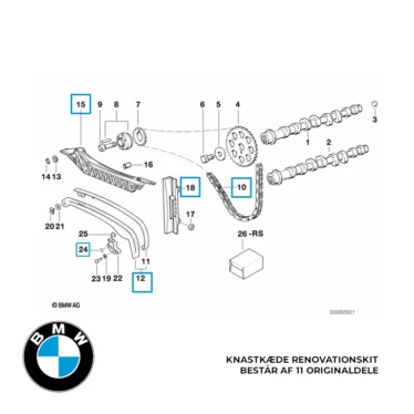 bmw knastkæde kit k1200 96 08 originale reservedele