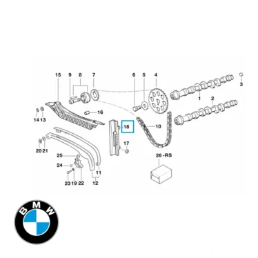 BMW Knastkædestyr ende K1200 Original Reservedel 11311461380